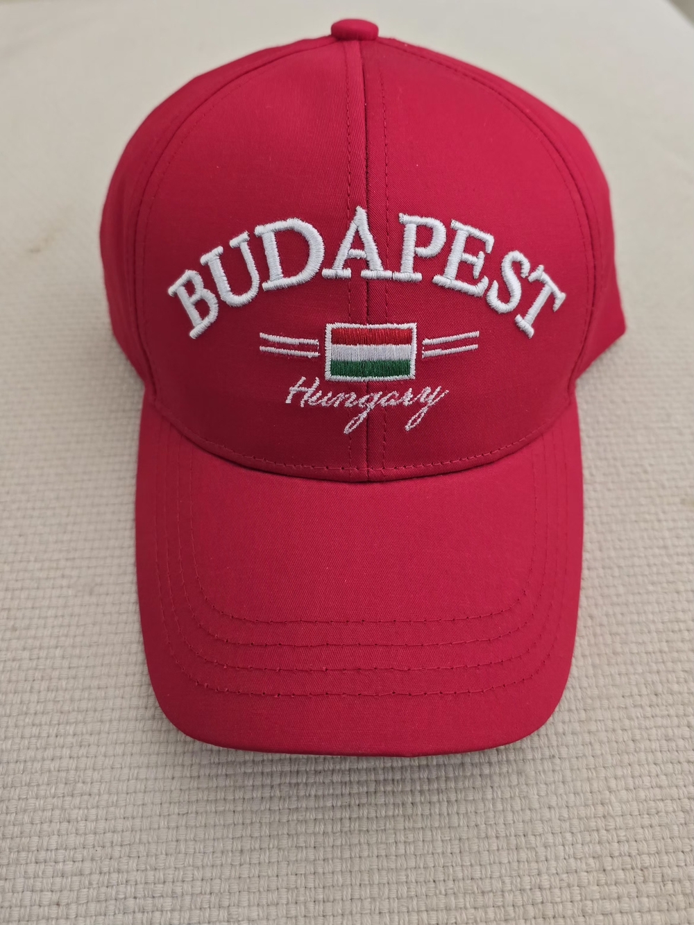 NWOT Budapest Embroidered Red Baseball Cap - Unbranded